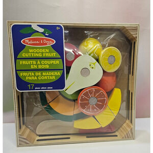 Melissa & Doug Wooden  Cutting Fruit Set Ages 3+ New